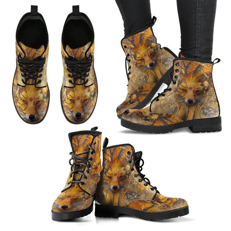 FAUX LEATHER BOOTS Psychedelic Trance Techno Plur Rave Goa Ayahuasca Lsd Dmt Edm Psytrance Futuristic Cyberpunk Ozora Trippy Boom Psy Trance
