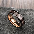 Black Rose Gold Tungsten Ring ,Unique Celtic Dragon Wedding Band,Mens Viking Ring, Mens Celtic Ring,Tungsten Wedding Band,Anniversary Gift