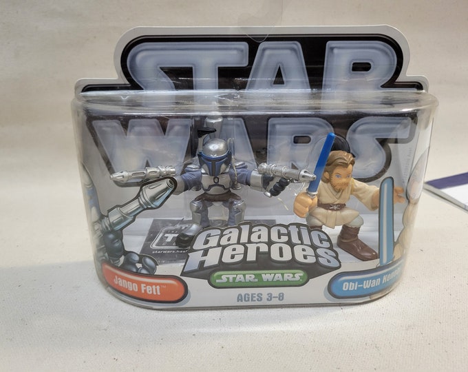 Star Wars Galactic Heroes 2 Pack- Jango Fett and Obi Wan Kenobi