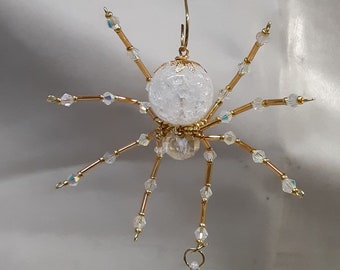 Steampunk Crystalline Cracked Dew Drop Ice Spider
