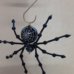 Steampunk Beaded Black Web Halloween Spider