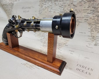 Steampunk Rotating 4 Barrel Aether Eagles Head Non- Firing Flintlock