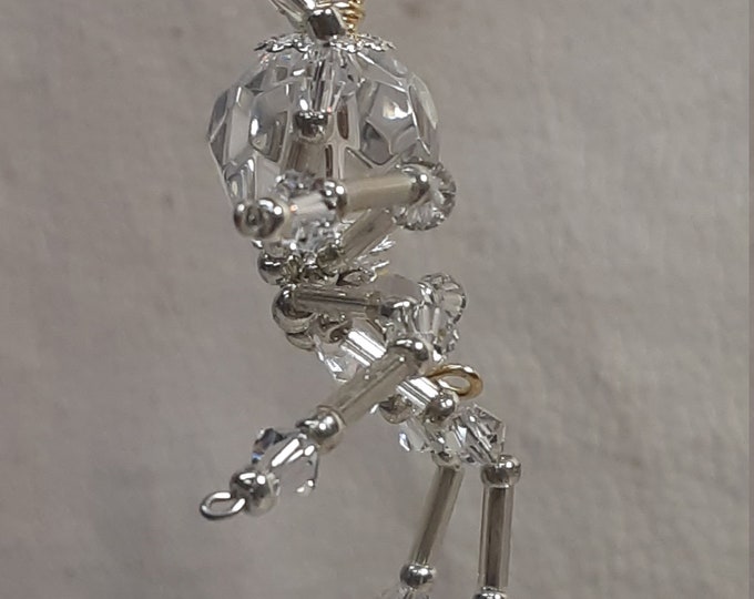 Steampunk/Christmas Dew Drop Glass Crystalline Ice Spider