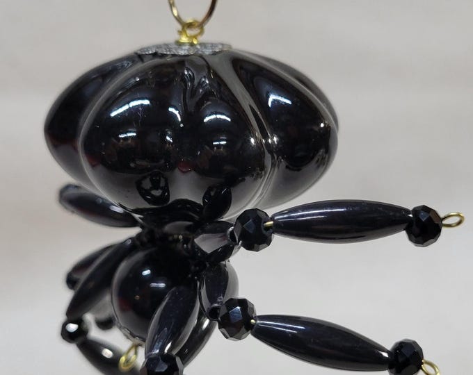 Extra Large Steampunk Black Ceramic Drawer Pull Spider