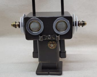 Steampunk Robot Metal Sculpture