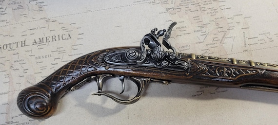 Right Handed Steampunk Style 18th Century Aged Brass and Pewter
