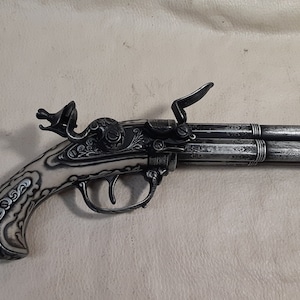Right Handed Steampunk Style 18th Century Aged White Stock 3 x Flintlock