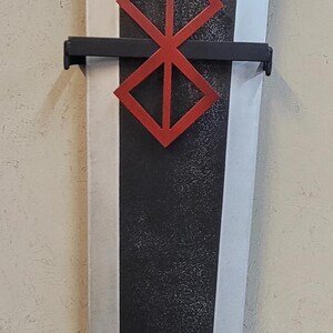 Commissioned/ Custom Made Metal Dragon Slayer Anime/Manga Sword Wall Display Mount - Sword not Included image 3