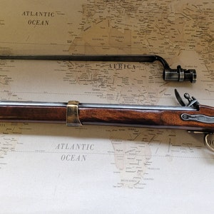 Aged Non Firing 1777 Antique Reproduction Napoleonic French Charleville Flintlock with Attachment