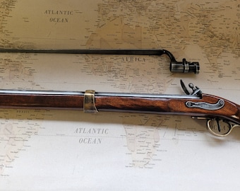 Aged Non Firing 1777 Antique Reproduction Napoleonic French Charleville Flintlock with Attachment