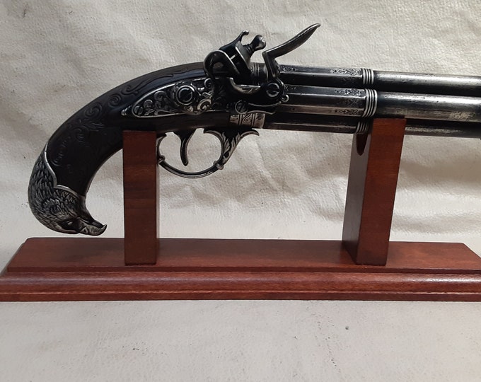 Right Handed Steampunk Style 18th Century Aged Eagle's Head Four x Non-Firing Flintlock