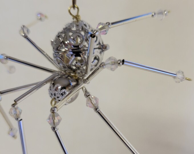 Steampunk/Christmas Decorative Filigree Silver Spider