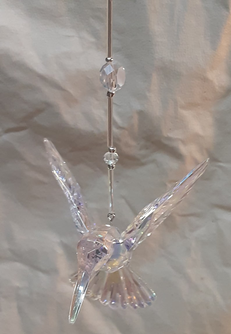 Silver Themed Acrylic Crystal Hummingbird Sun Catcher in 4 Etsy