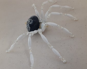 Extra Large Steampunk Gray Ceramic Drawer Pull Spider