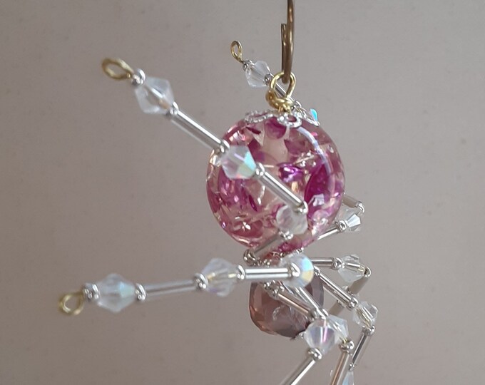 Steampunk/Christmas Beaded Acrylic Floral Spider