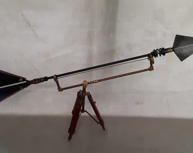 Large Steampunk Airship Boarding  Arrow with Tripodal Display Stand