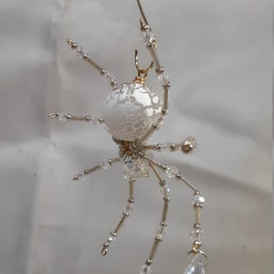Steampunk/Christmas Dew Drop Frosted Crystalline Snow Spider