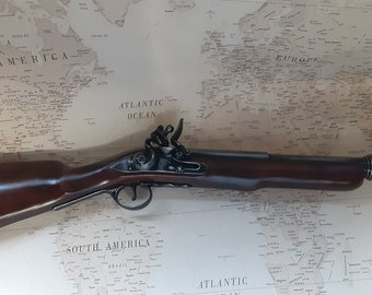 Right Handed Aged Non Firing Antique Reproduction Pewter Pirate's Boarding Blunderbuss