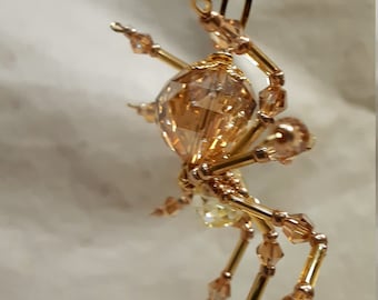Steampunk Crystalline Amber Spider