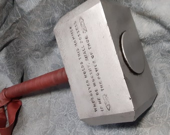 Mjolnir - Mythical Hammer of Thor with Inverted Etched Enchantment