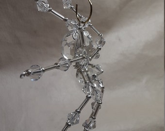 Steampunk/Christmas Faceted Crystalline Glass Ice Spider