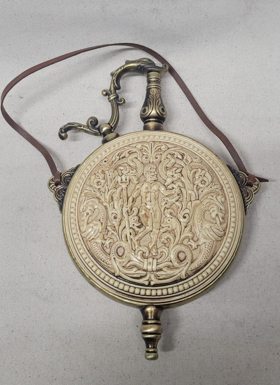 Steampunk Style 18th Century Aged Large Round Ornate Metallic or