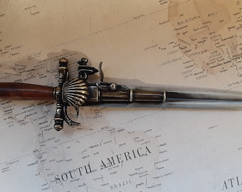 18th Century Aged French Pirates Dagger Flintlock Non-firing