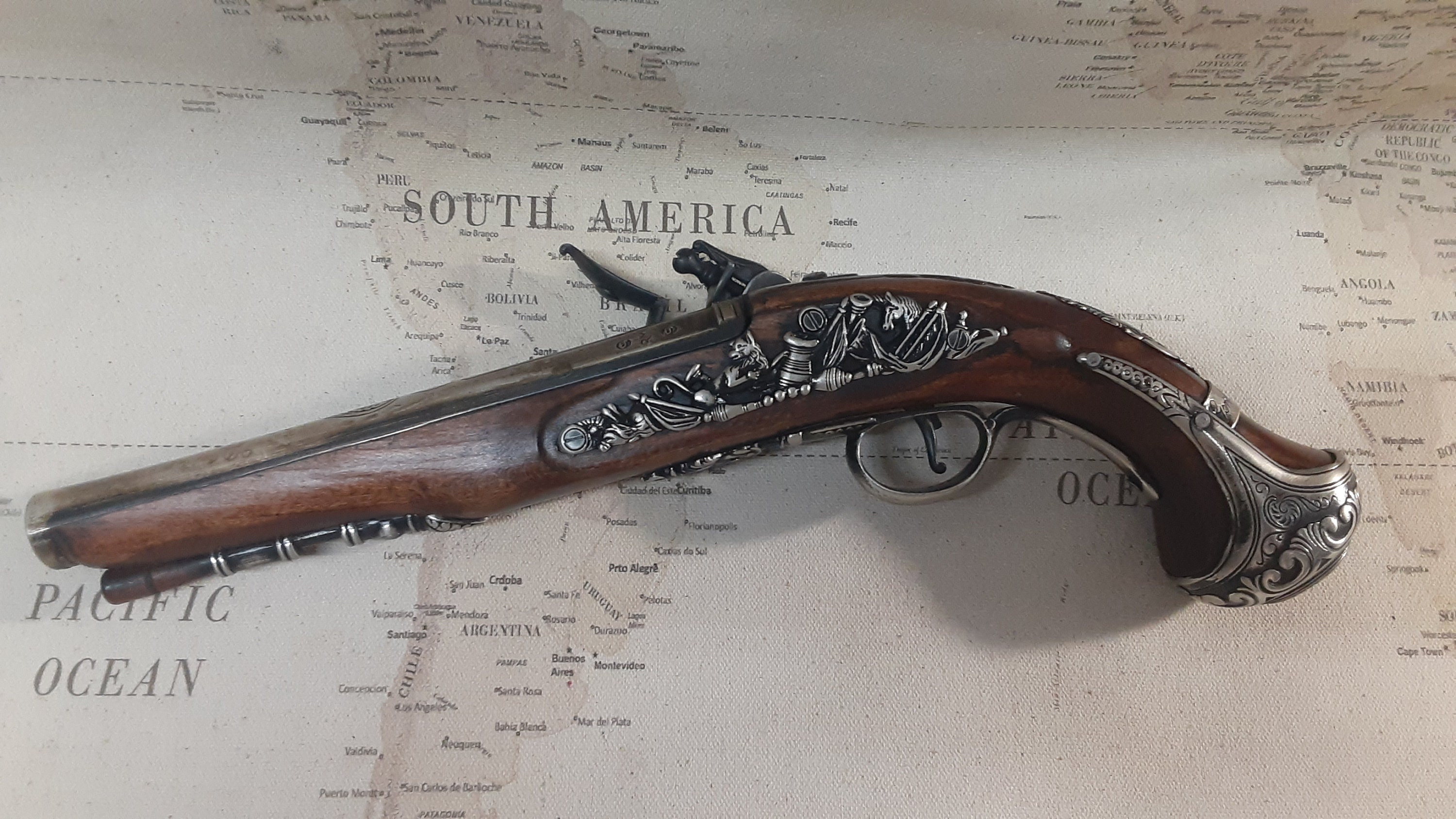 George Washington Flintlock Pistol, England 18th. Century