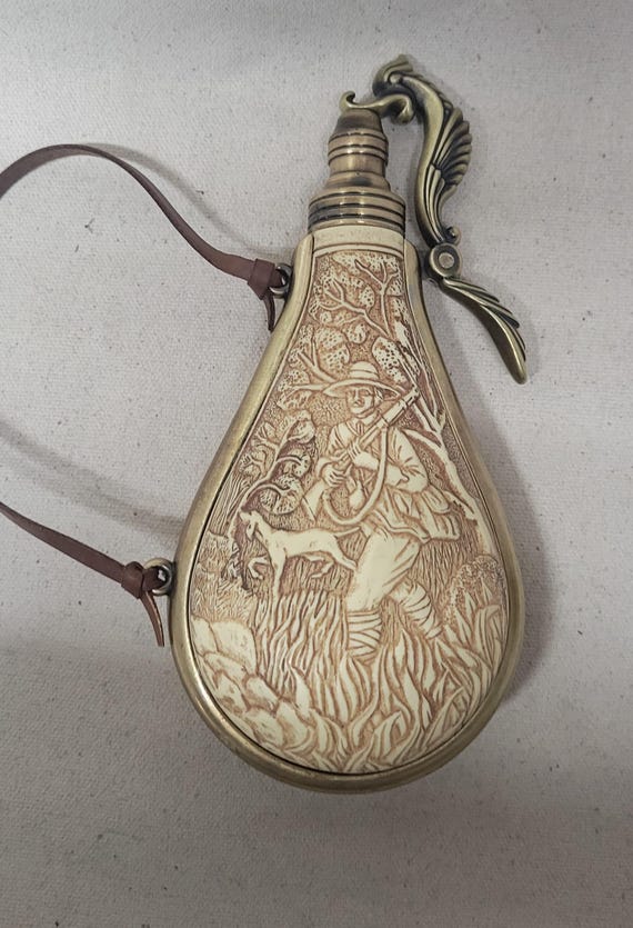 Steampunk Style 18th Century Aged Ornate Metallic or Faux Ivory