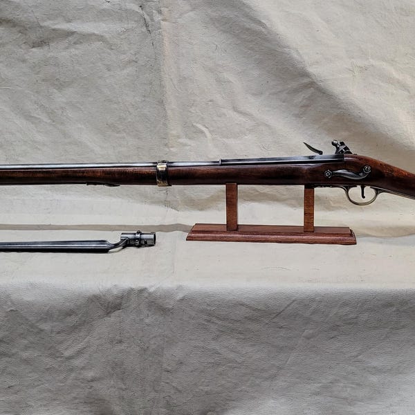 Reproduction antique sans cuisson à silex 1739 Bess brun avec accessoire