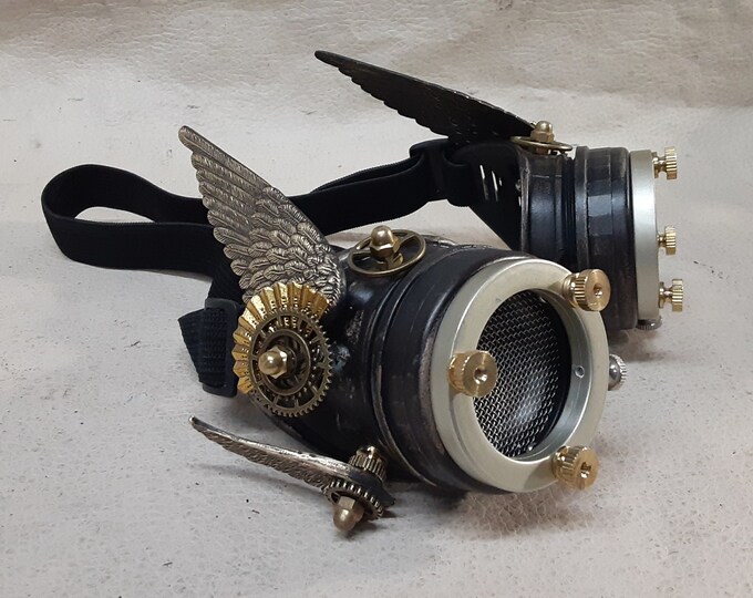 Steampunk Double Winged Brown Valkyrie Goggles