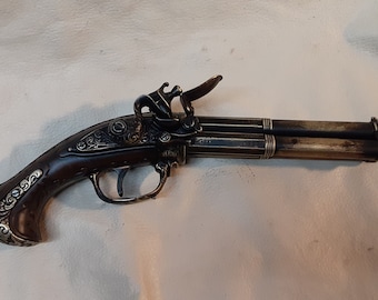 Right Handed Steampunk Style 18th Century Aged Three x Flintlock