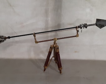 Steampunk Airship Boarding  Arrow with Tripodal Display Stand