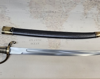 Early 19th Century Napoleonic Briquet Cutlass with Scabbard and Adjustable Sword Frog