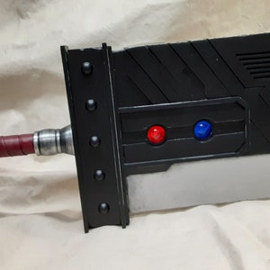 Commissioned/ Custom Made Metal Cloud Strife FFVII Original Remake Buster Sword (Red Leather Handle Wrap)
