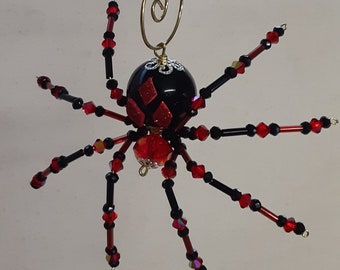 Beaded Harley Quinn Inspired Ornamental Spider