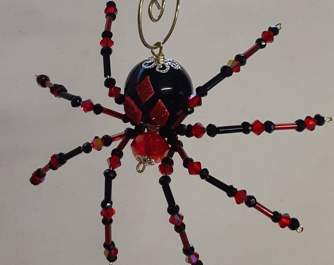 Beaded Harley Quinn Inspired Ornamental Spider