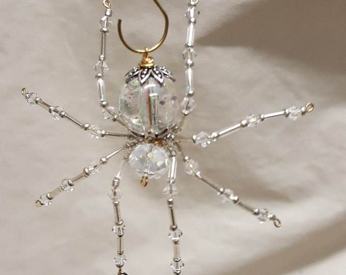 Steampunk/Christmas Dew Drop Crystalline Ice Spider