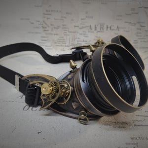 Steampunk Style Brown/Gold Dragon Wing Goggles