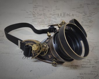 Steampunk Style Brown/Gold Dragon Wing Goggles