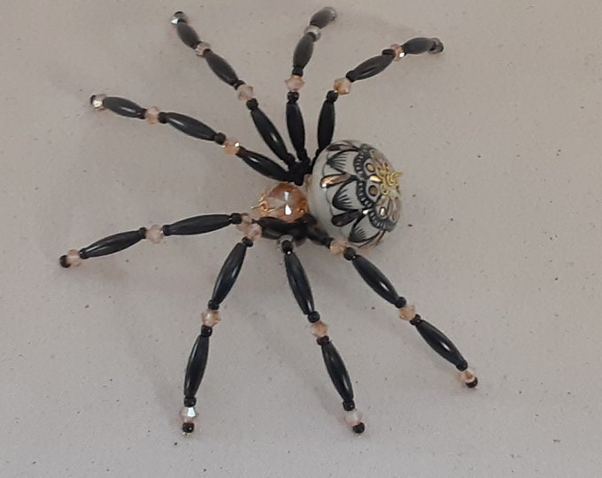 Extra Large Steampunk Gray Ceramic Drawer Pull Spider
