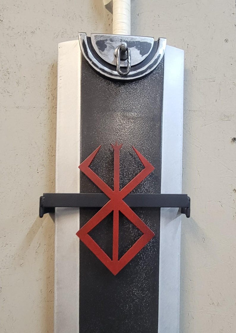 Commissioned/ Custom Made Metal Dragon Slayer Anime/Manga Sword Wall Display Mount - Sword not Included image 4