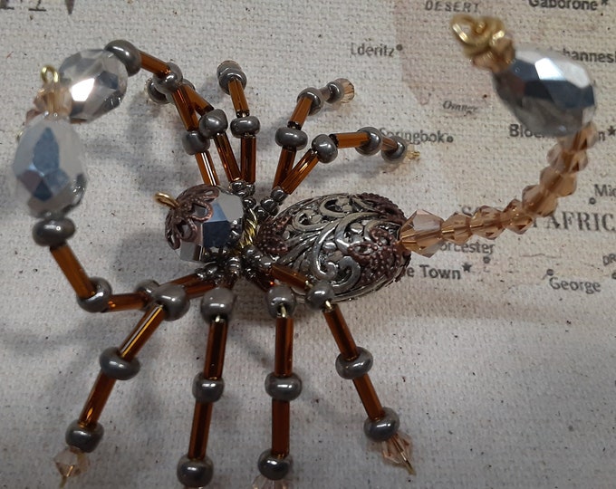 Steampunk Beaded Crystalline Scorpion