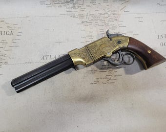 Steampunk Style Antique Reproduction 1854 Aged Pearl or Wood Handled Non Fire Volcanic W/Optional Holster