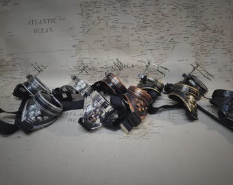 スチームパンク ベーシック エンジニア ゴーグル ダブルルーペ付き 5