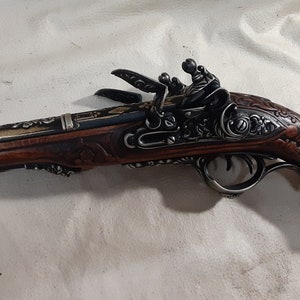 Steampunk Style 1806 Aged Napoleonic Non Firing 2x Antique Reproduction Flintlock