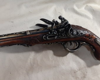 Steampunk Style 1806 Aged Napoleonic Non Firing 2x Antique Reproduction Flintlock