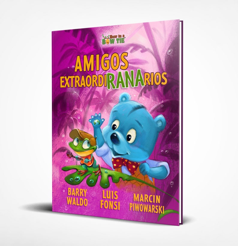 Amigos ExtraordiRANArios, un libro infantil de edición limitada escrito en español, numerado firmado por autores Luis Fonsi y Barry Waldo. image 2