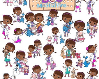 Conjunto de imágenes prediseñadas de la Doctora Juguetes / PNG y SVG
