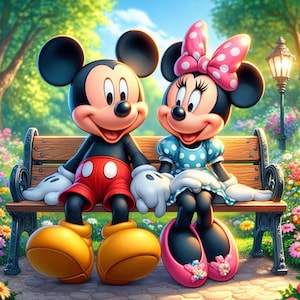 10 cliparts Mickey et Minnie Mouse